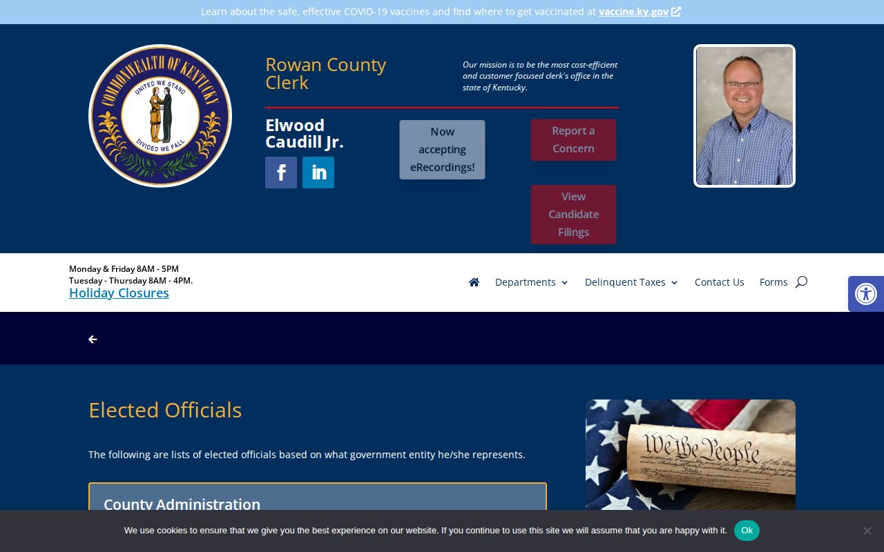 Lakeview Heights city government record for Rowan County arrest routing